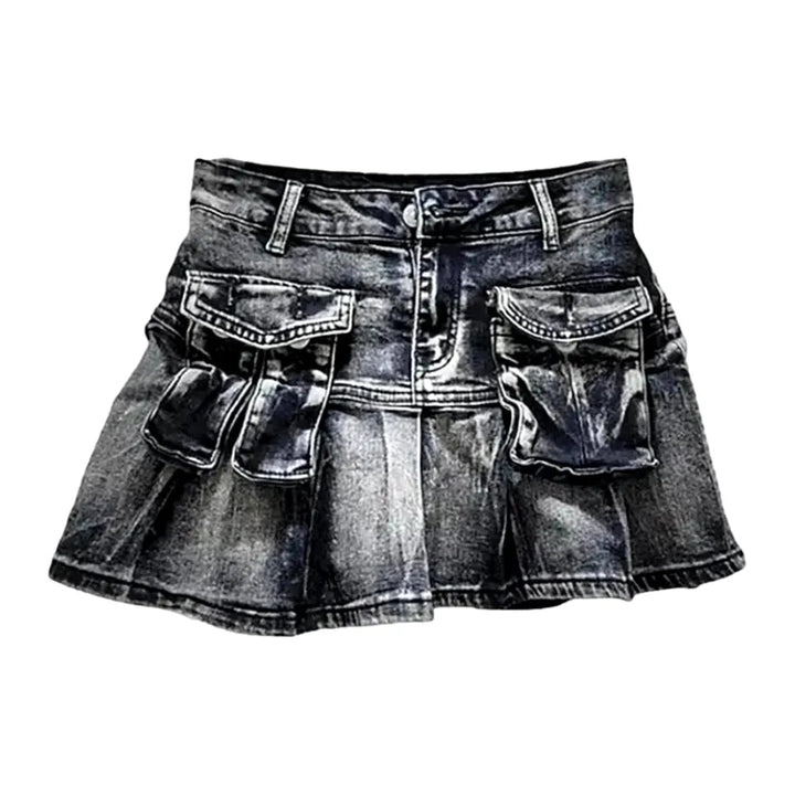 Mini fashion women's denim skort