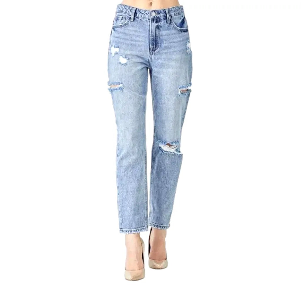 Mom distressed jeans
 for women