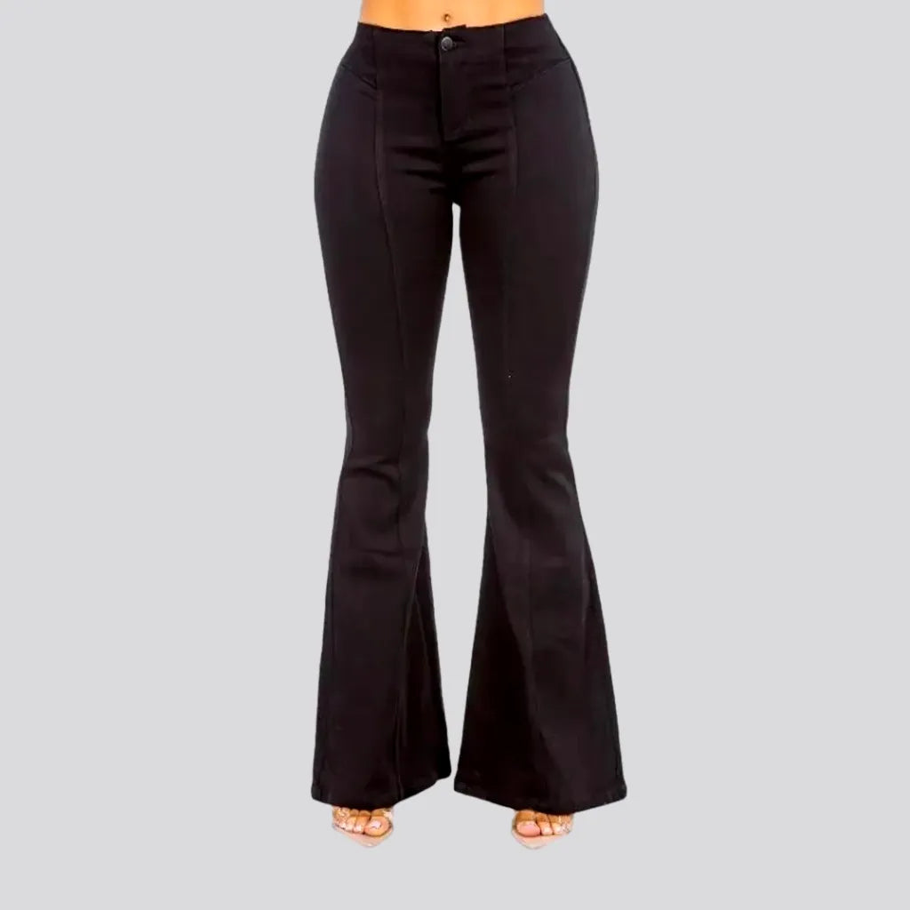 Monochrome Stretchable Boho Denim for Women | Jeans4you.shop