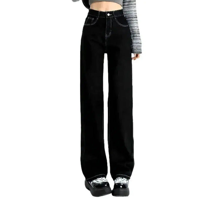 Monochrome women's insulated jeans