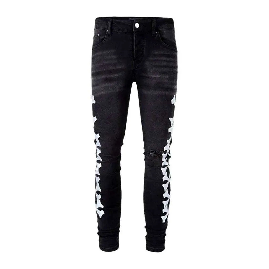 New style design embroidered jeans