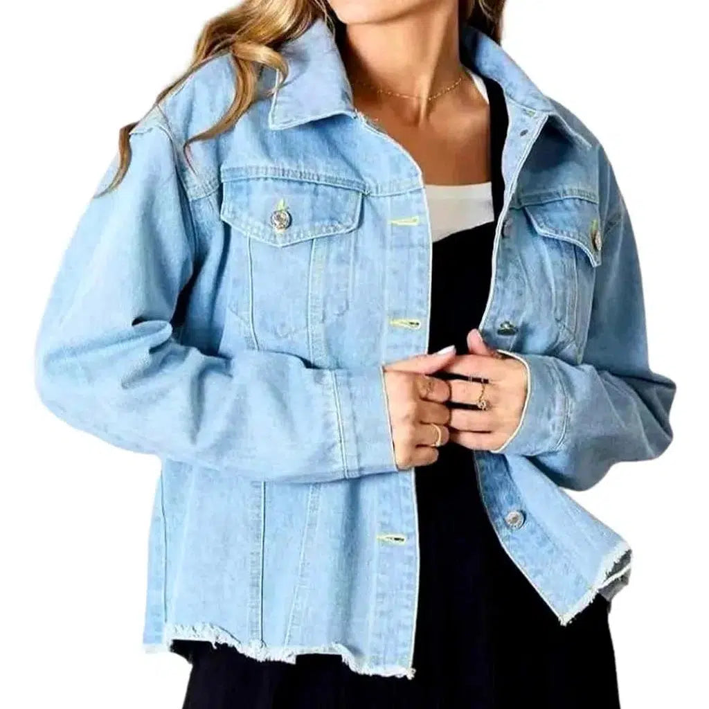 Oversized jean jacket
 for ladies