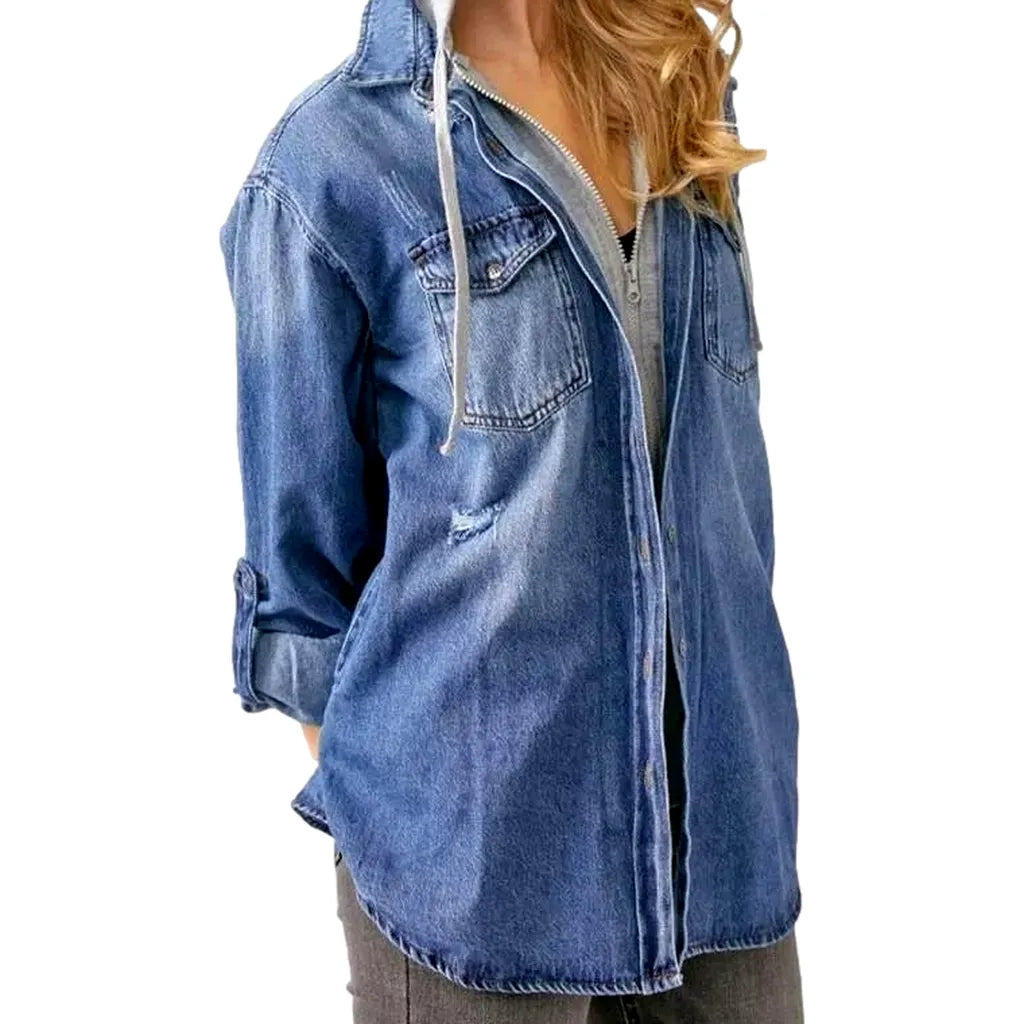 Oversized women's jean shirt