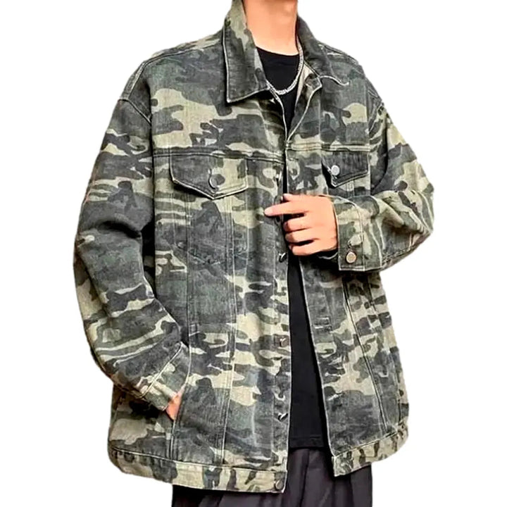 Oversized y2k men's denim jacket