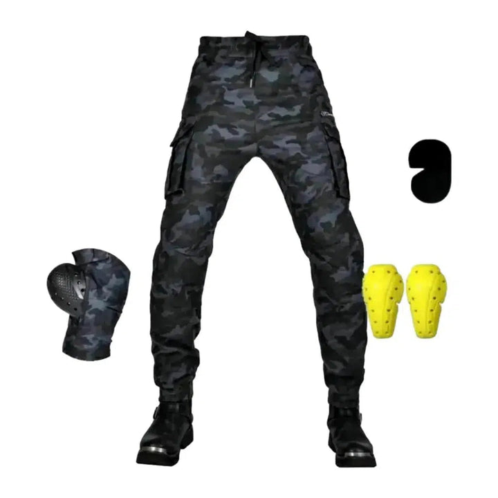 Painted men's biker jeans