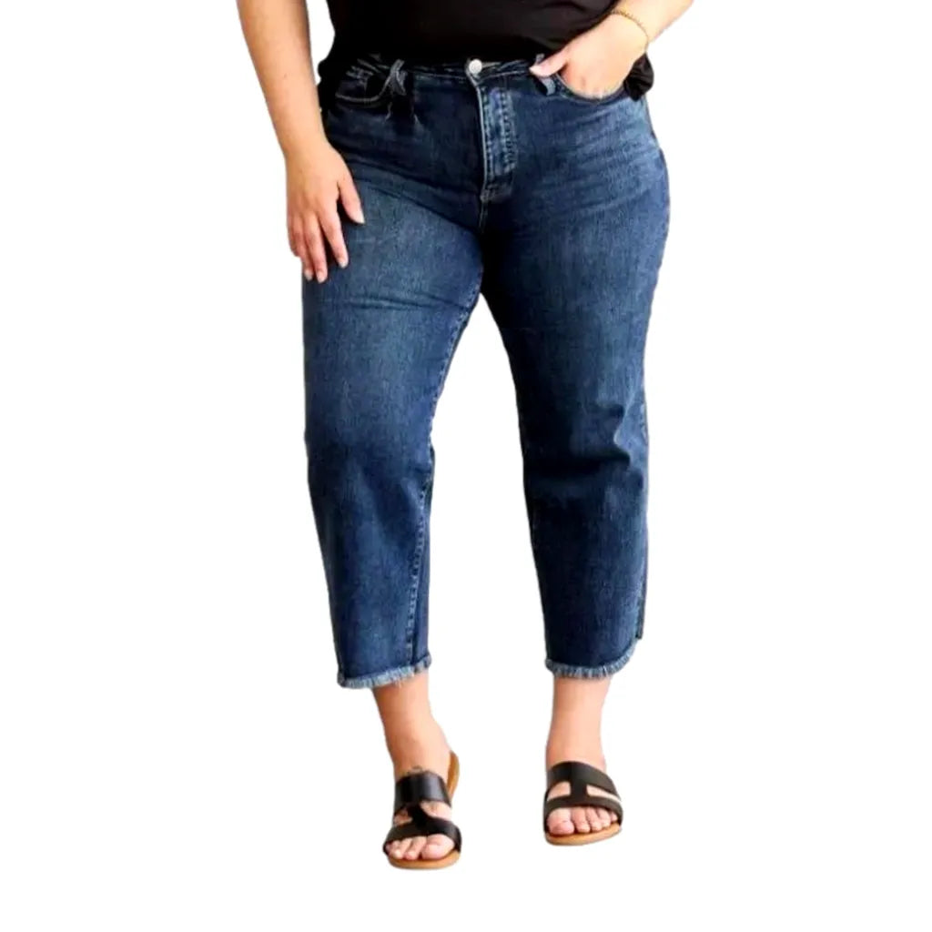 Plus-size dark wash jeans