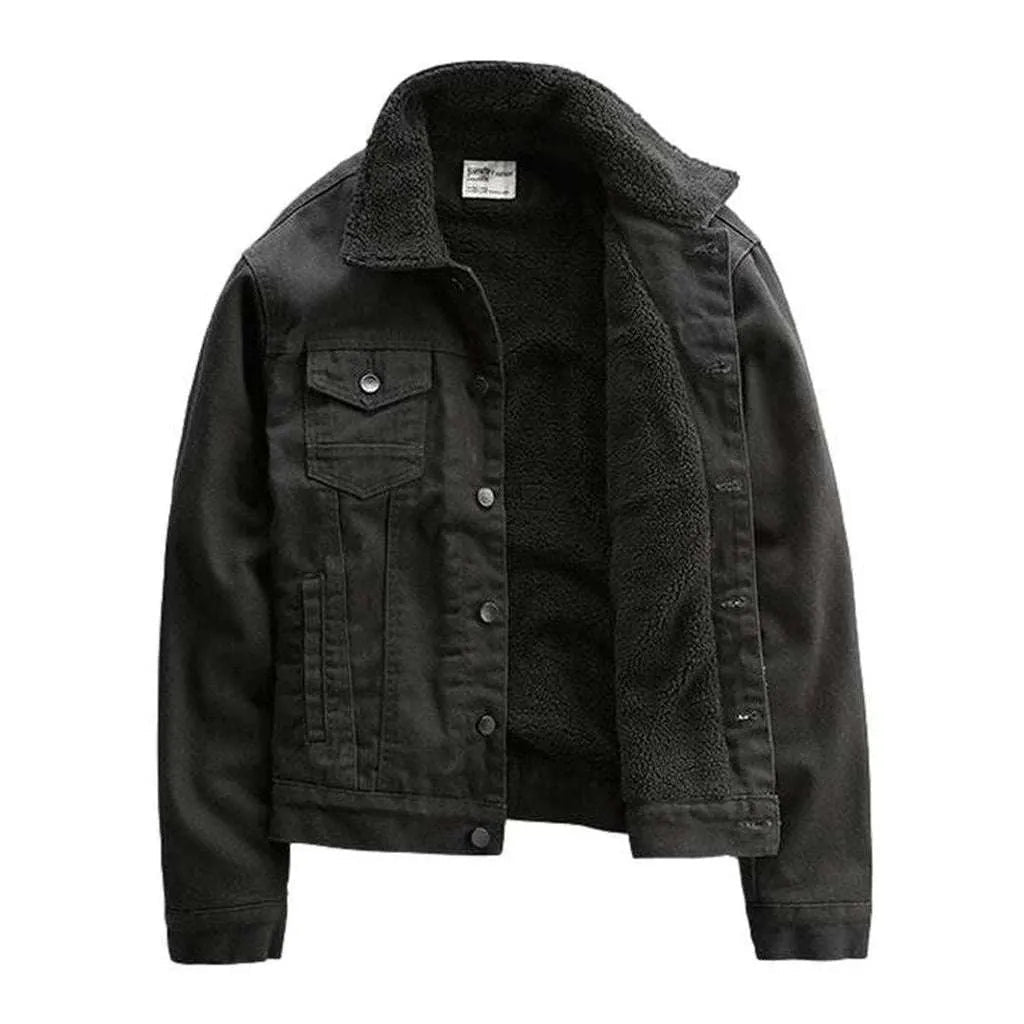 Premium sherpa men's jeans jacket