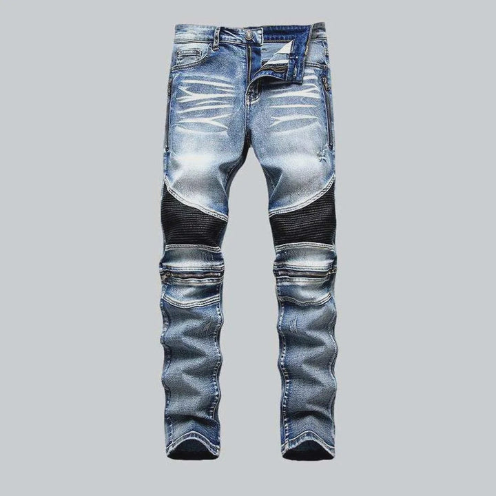 Biker jeans with side zippers | Jeans4you.shop