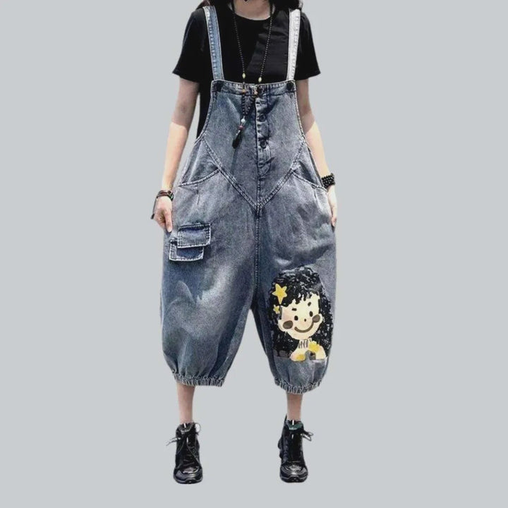 Baggy denim overall for ladies | Jeans4you.shop