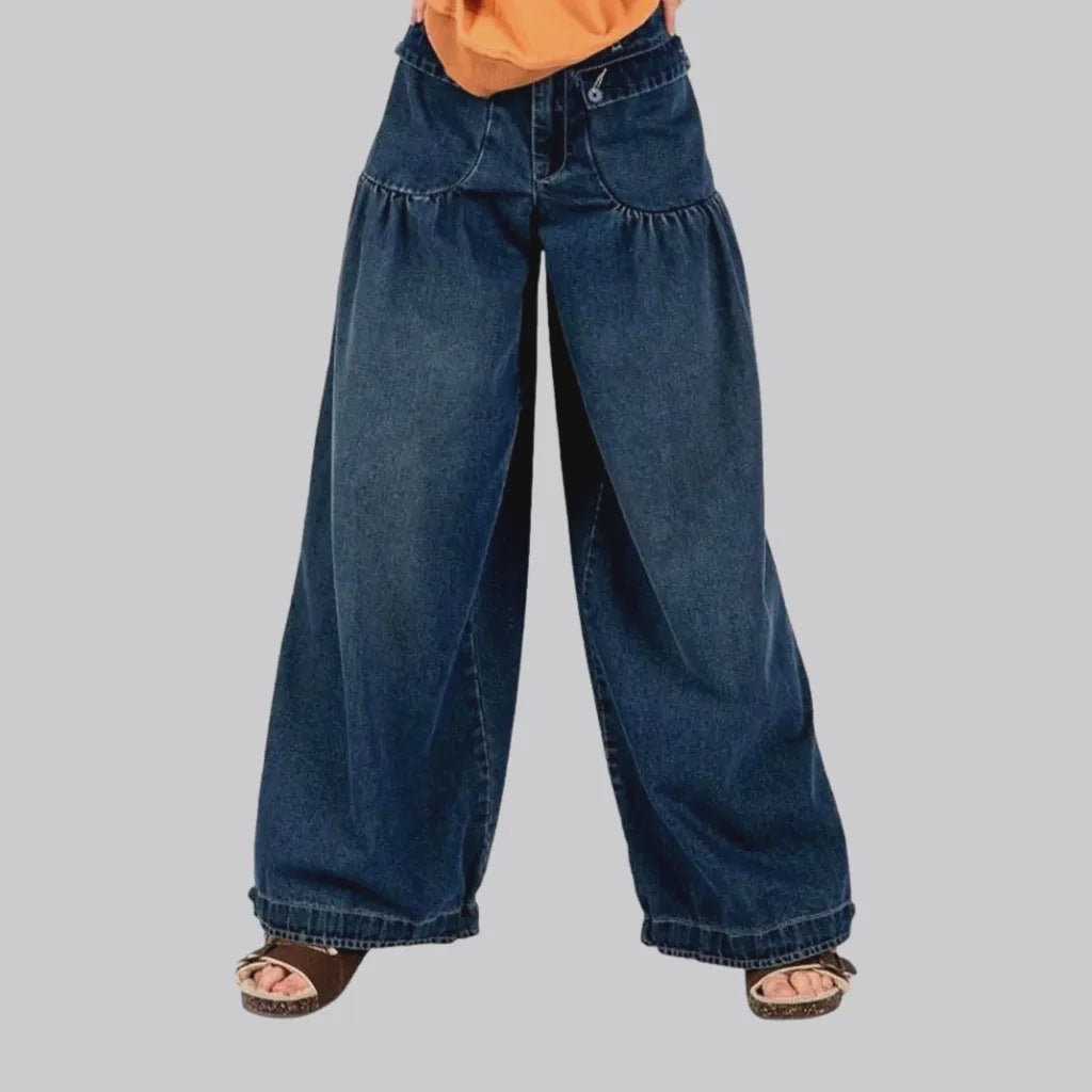 Comfortable mid rise baggy jeans for ladies | Jeans4you.shop