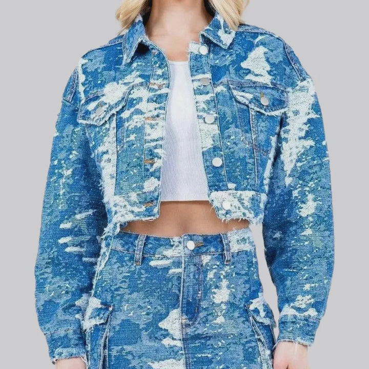 Chic oversized style denim jacket for ladies | Jeans4you.shop