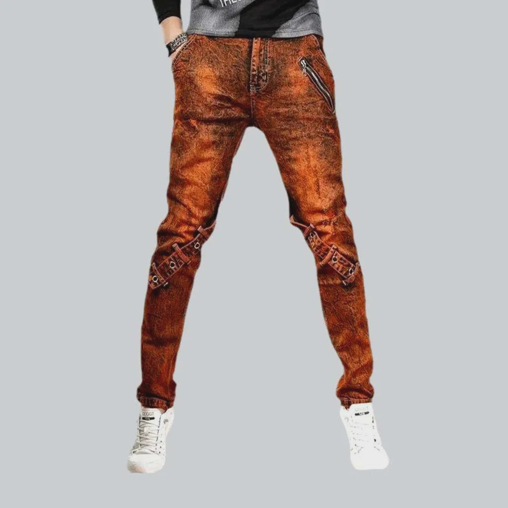 Vintage orange jeans for men | Jeans4you.shop