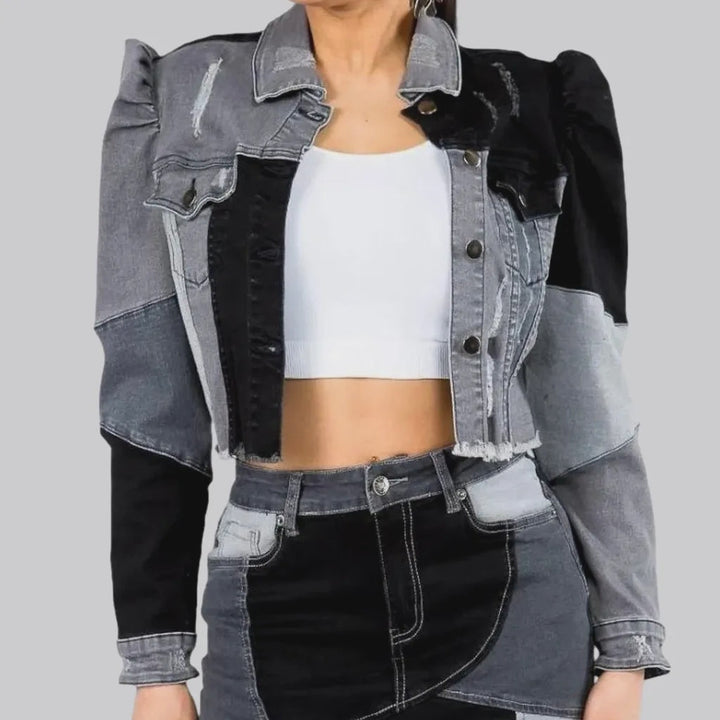 Boho chic distressed denim jacket for women | Jeans4you.shop