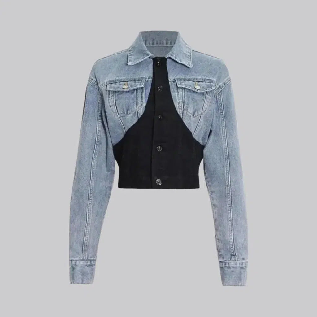 Light-wash slim women's jean jacket | Jeans4you.shop