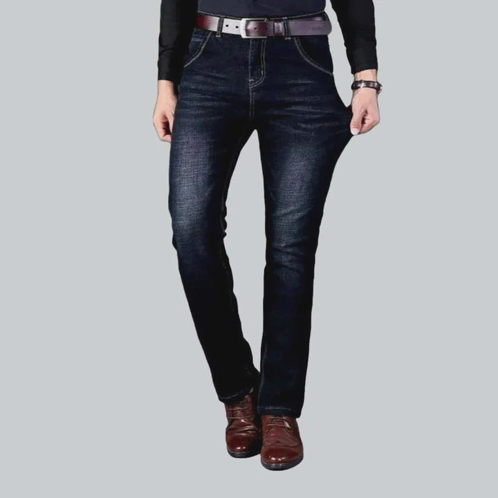 Diagonal pocket dark men's jeans | Jeans4you.shop