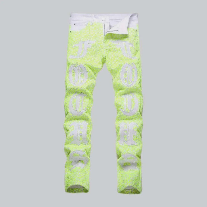 Skinny acid men's green jeans | Jeans4you.shop