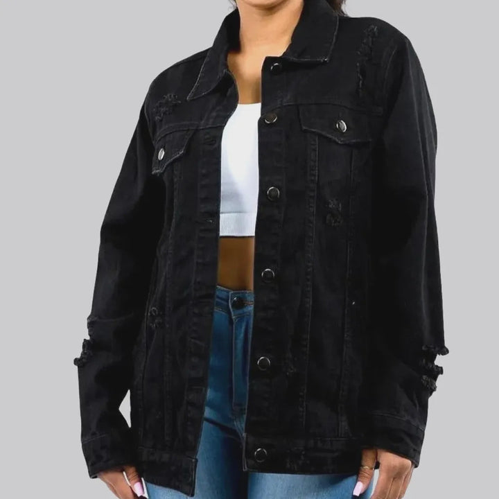 Chic oversized denim jacket for women | Jeans4you.shop