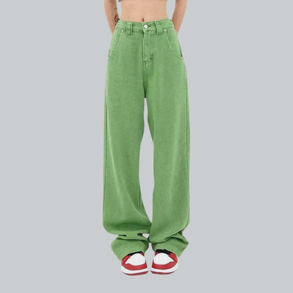 Light green women's denim pants | Jeans4you.shop