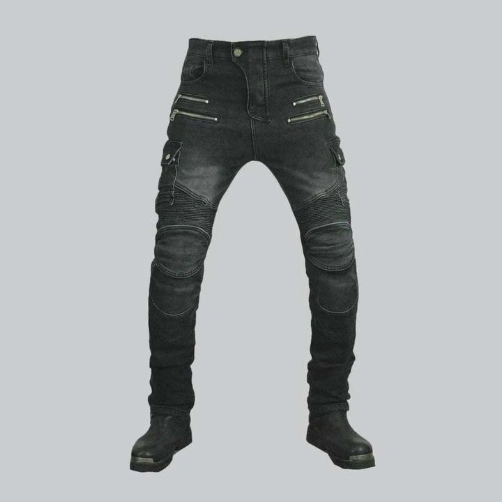 Sanded slim men's riding jeans | Jeans4you.shop