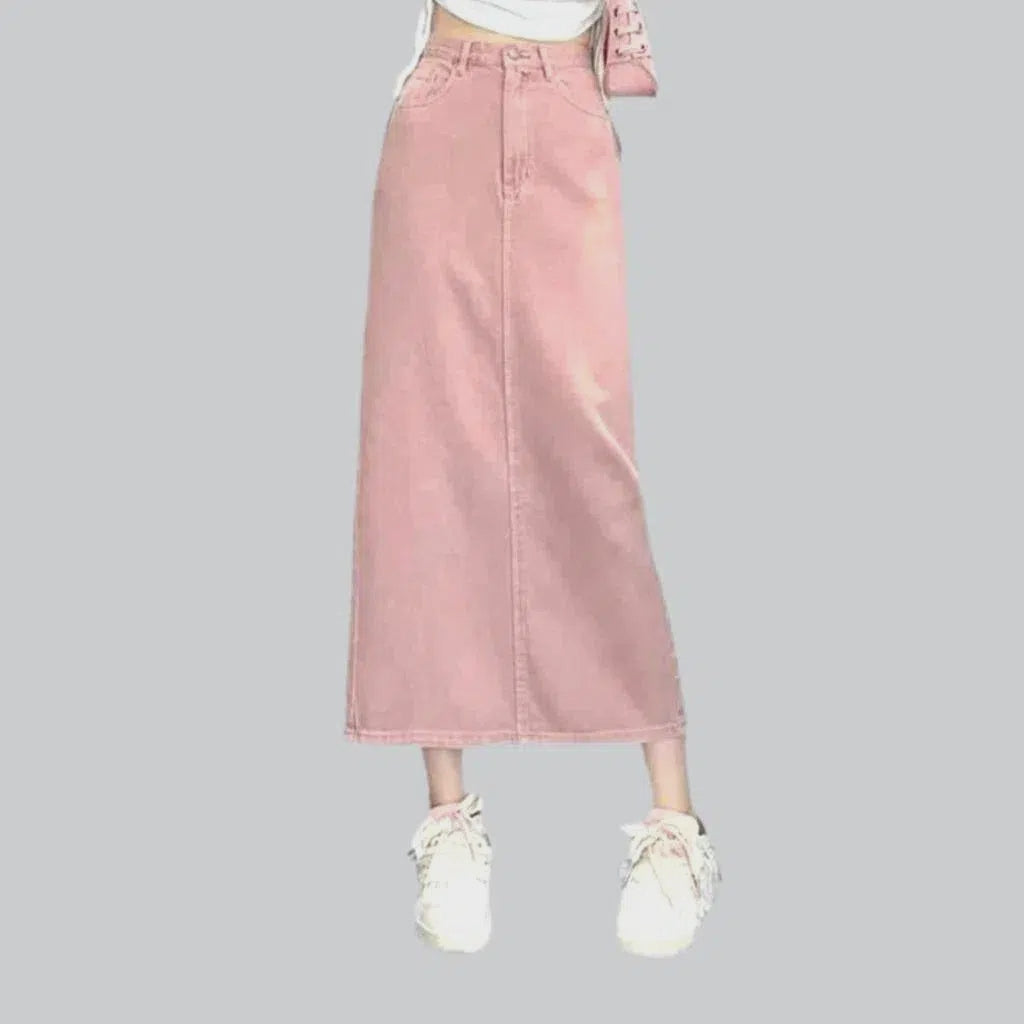 High-waist long jean skirt
 for ladies | Jeans4you.shop