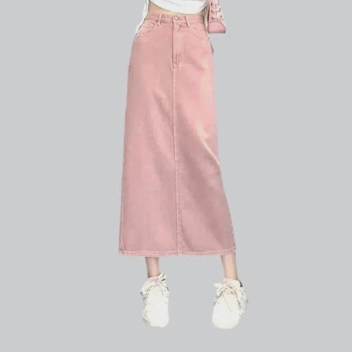 High-waist long jean skirt
 for ladies | Jeans4you.shop