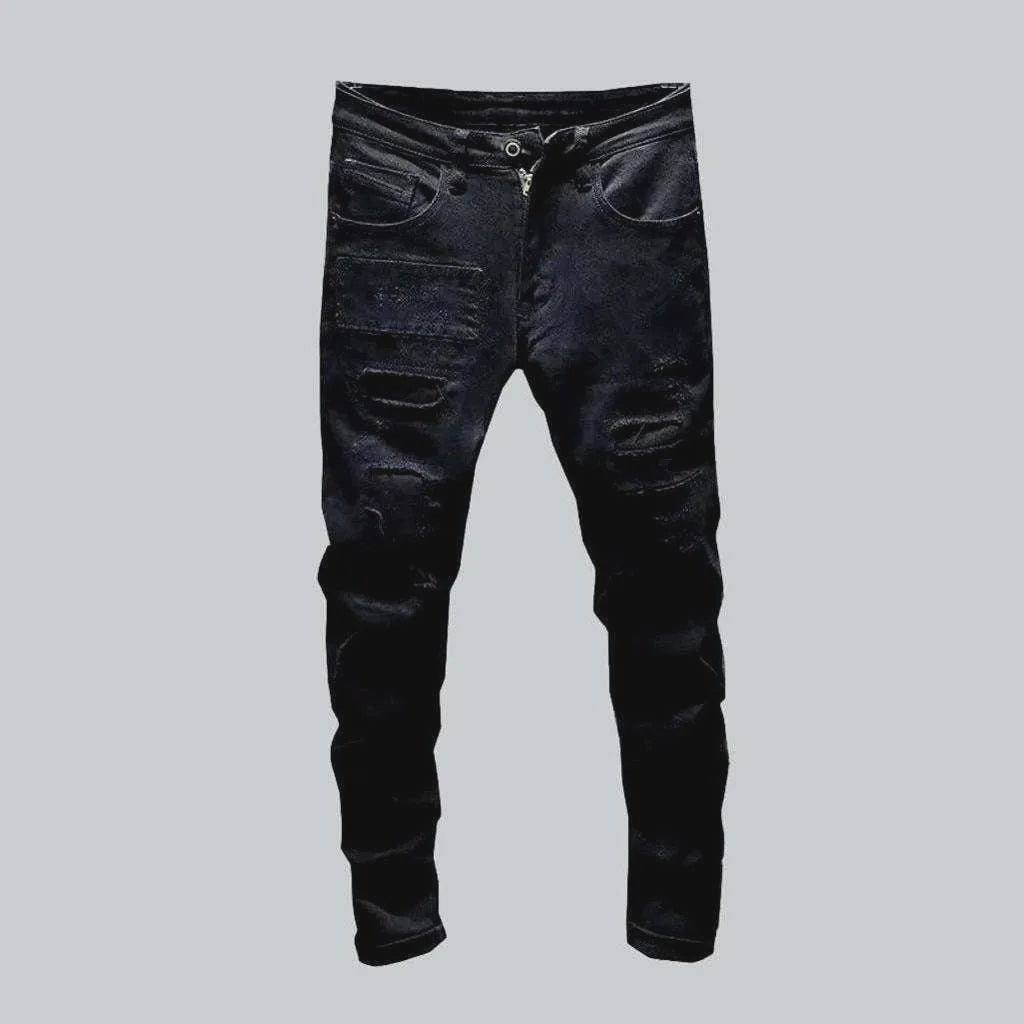 Black distressed jeans for men | Jeans4you.shop