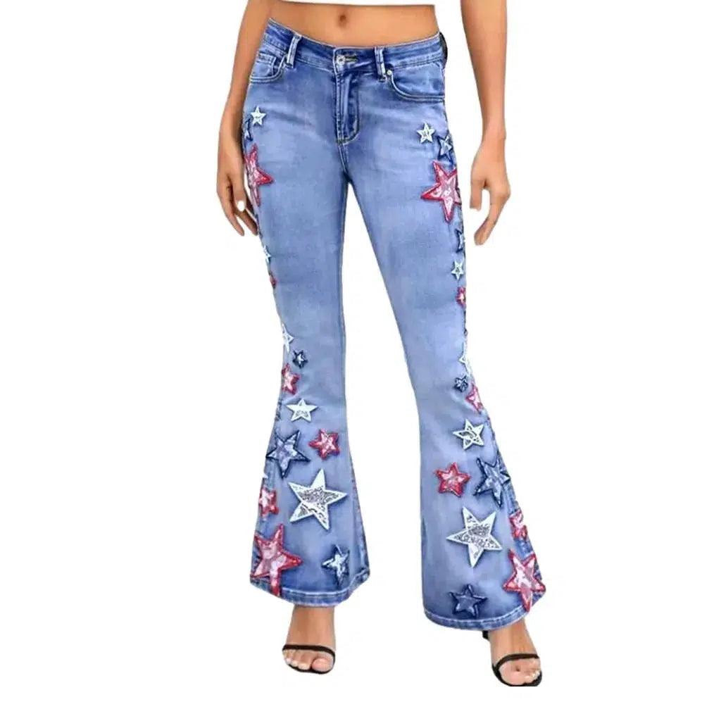 Raw-hem y2k jeans
 for ladies