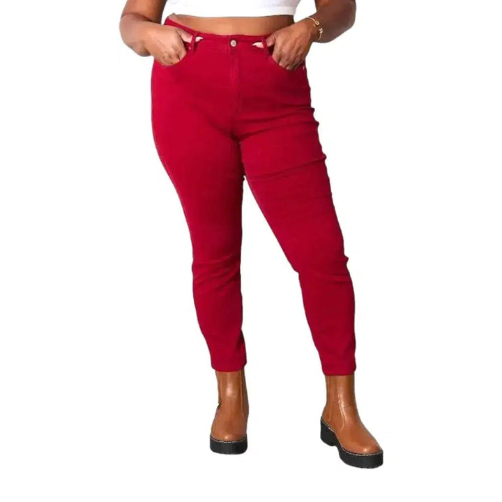 Red women's y2k jeans