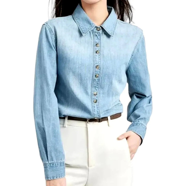 Regular women's denim shirt