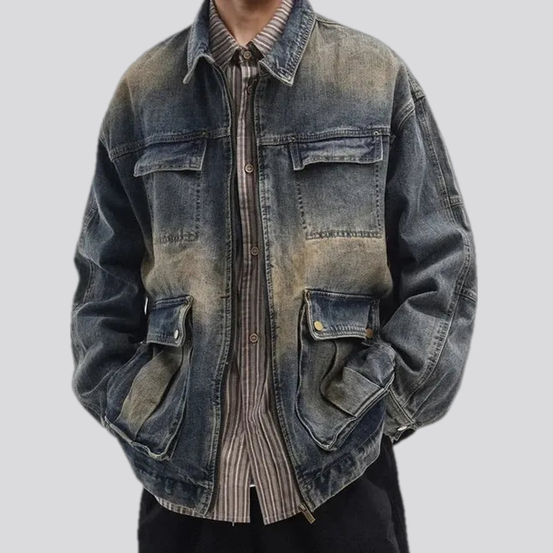 Retro Boho Men's Jeans Jacket | Jeans4you.shop