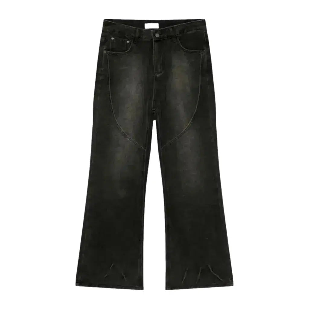Round-front-seams fashion jeans