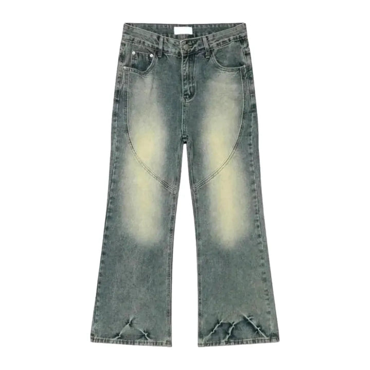 Round-front-seams fashion jeans