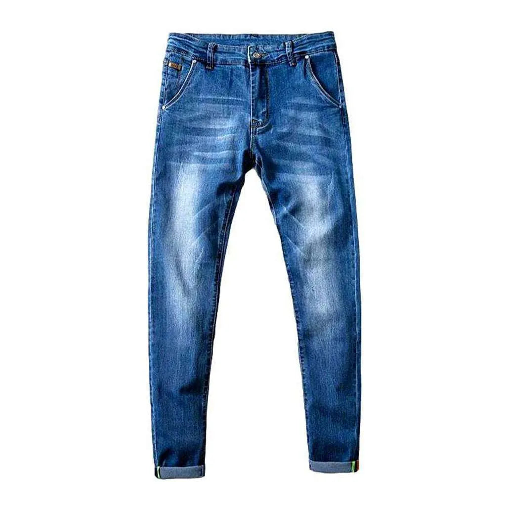 Sanded color jeans for men