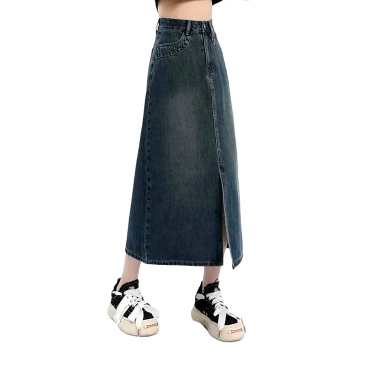 Sanded fashion women's denim skirt