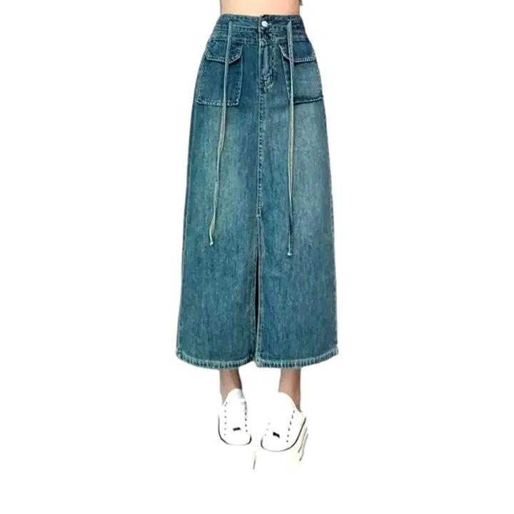 Sanded fashion women's jean skirt