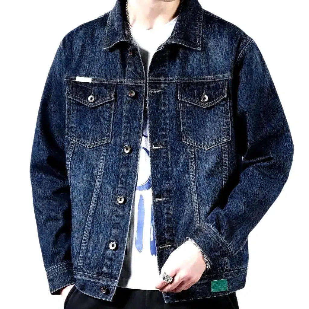 Sanded men's jeans jacket