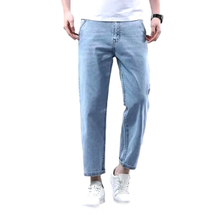 Sanded straight jeans
 for men