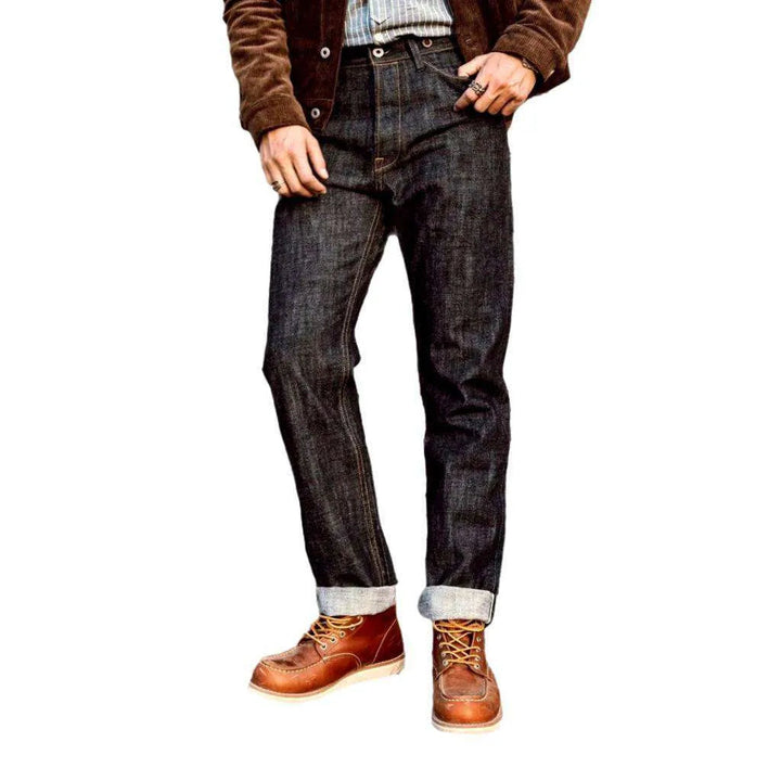 Sanforized men's selvedge jeans