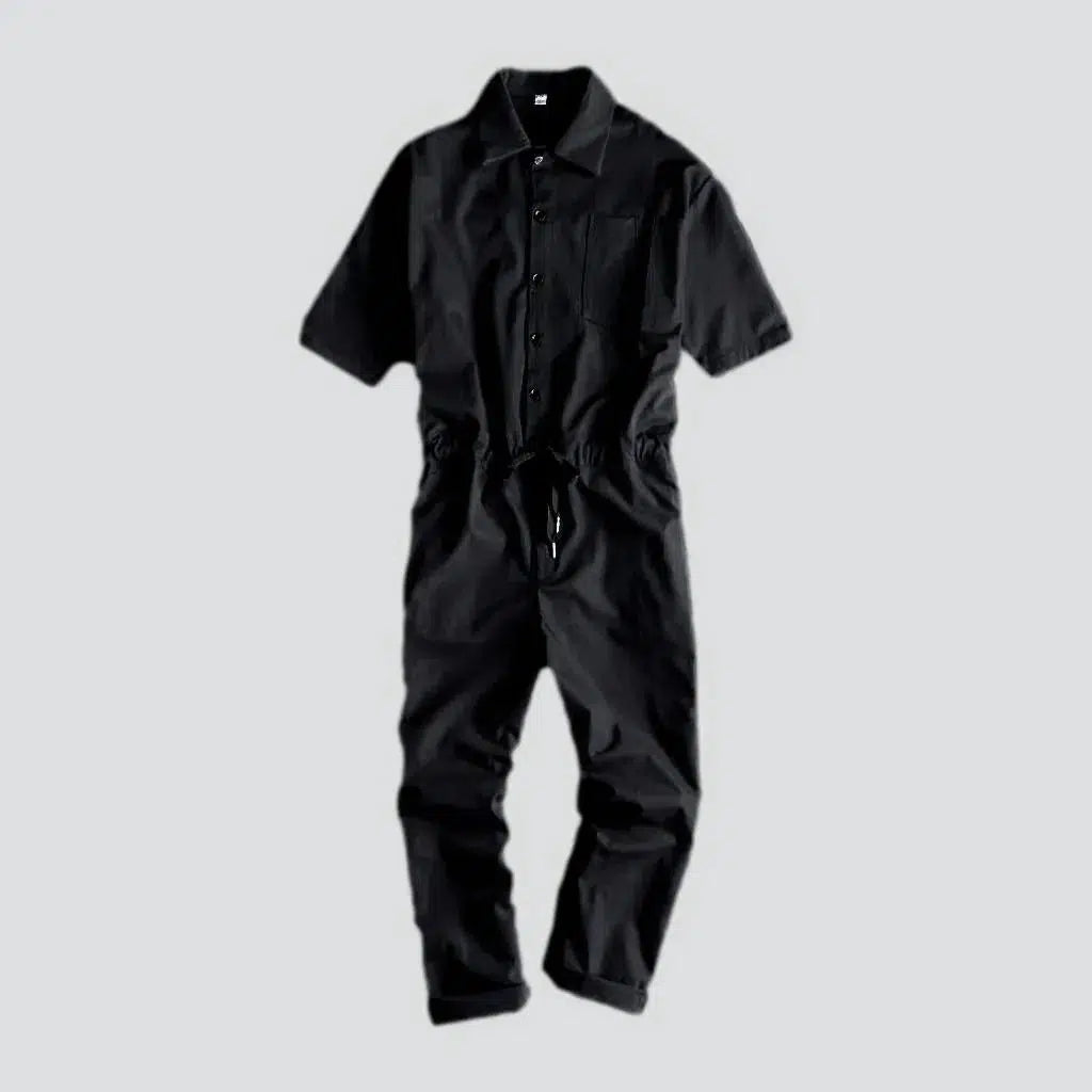 Short-sleeve men's denim jumpsuit | Jeans4you.shop