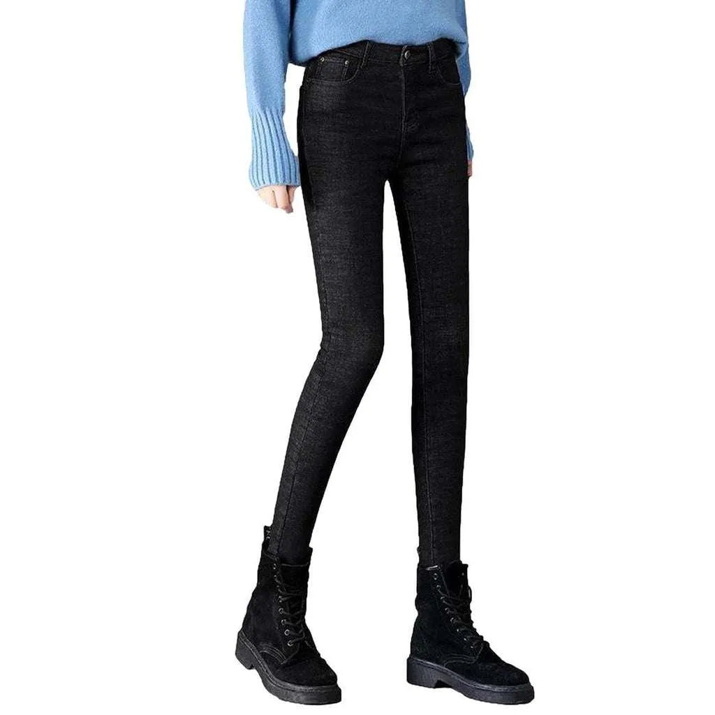 Skinny winter jeans for women