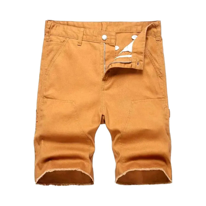 Slim carpenter-loop denim shorts