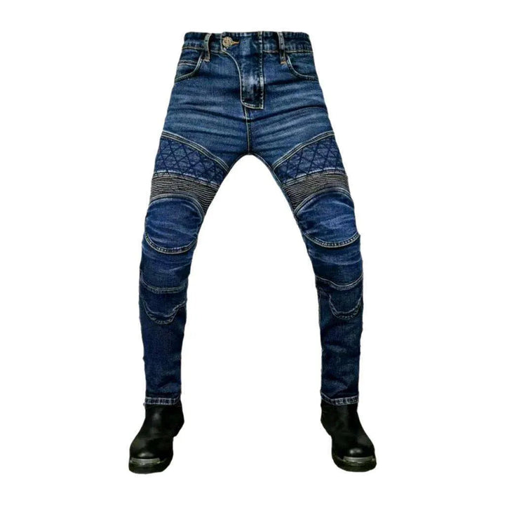 Slim men's biker jeans