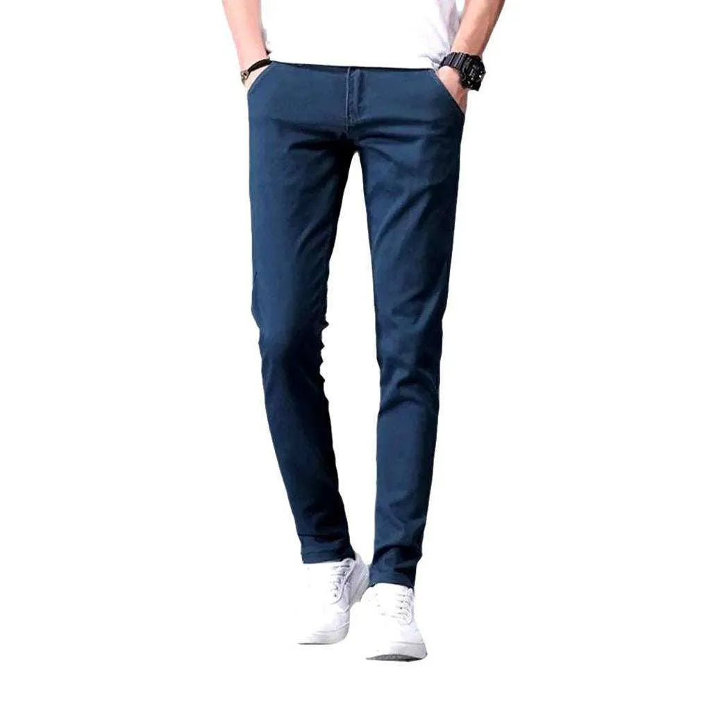 Slim men's denim pants