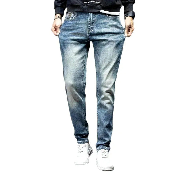 Slim men's sanded jeans