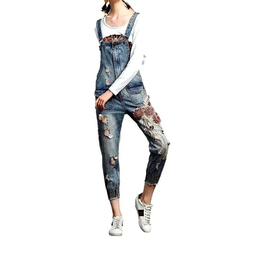 Slim vintage jeans jumpsuit
 for women