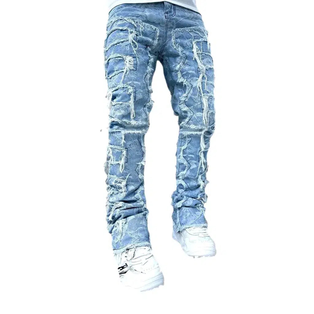 Stacked men's skinny jeans