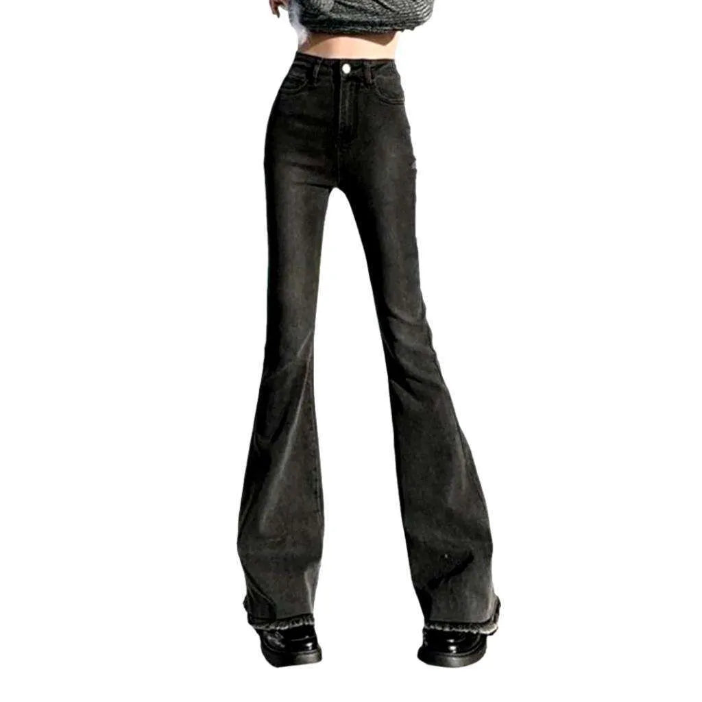 Stonewashed street jeans
 for women