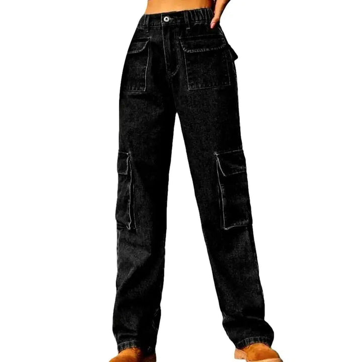 Straight high-waist jeans
 for ladies