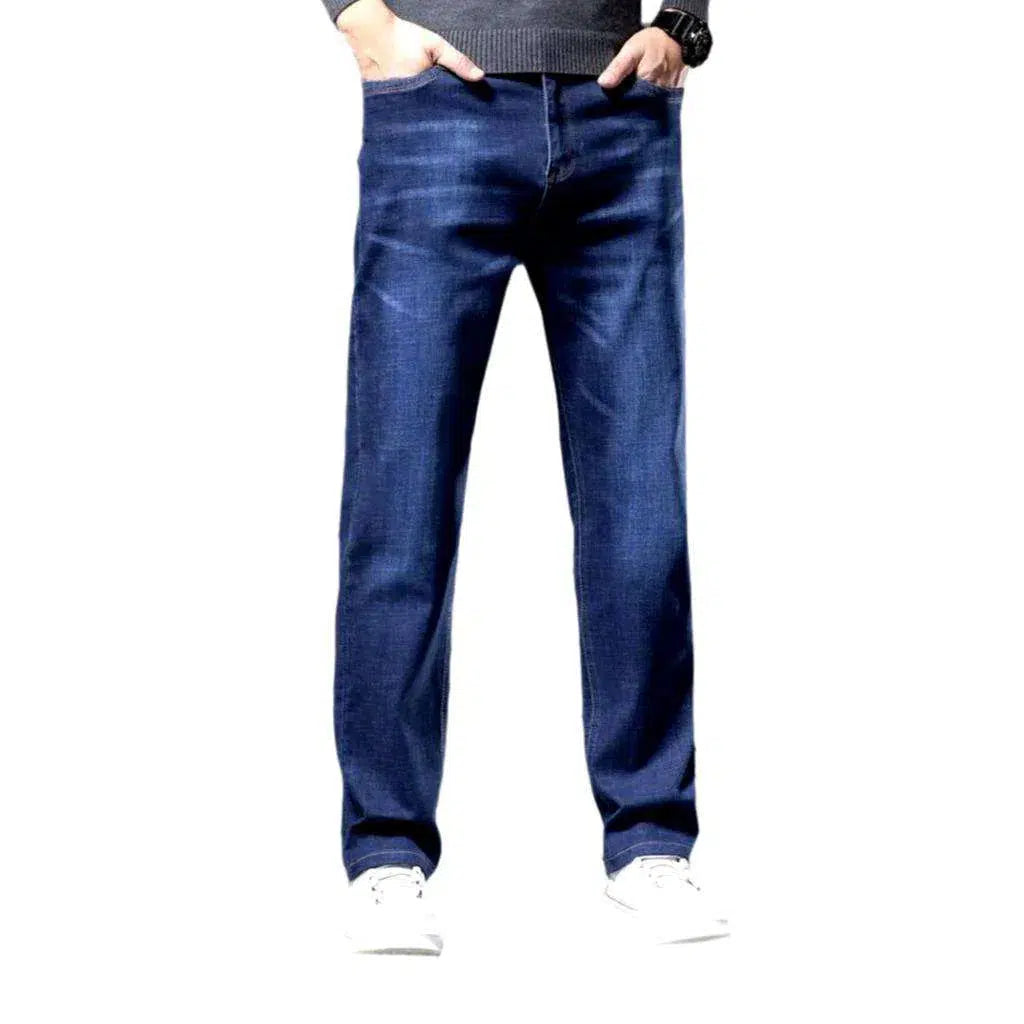 Straight men's whiskered jeans