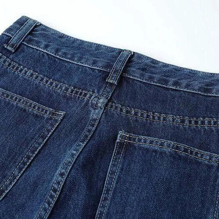 Straight pocket women's straight jeans